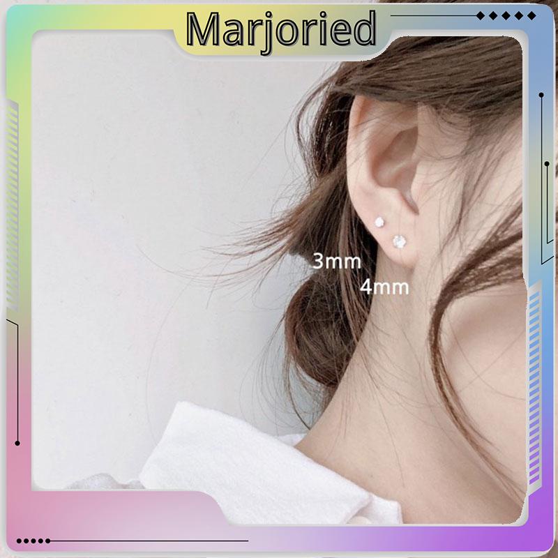 1PC Anting Tusuk Anti Karat Anti Alergi Zirkon Mini Stainless Steel Kualitas Tinggi Aksesoris Wanita-MJD