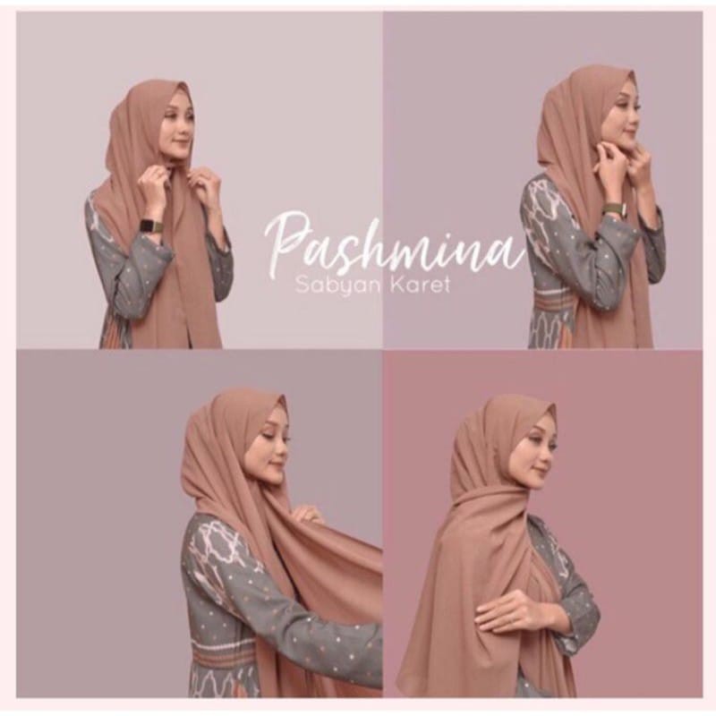 PASHMINA INSTAN  KARET BAHAN WOFIS PREMIUM 170X70CM