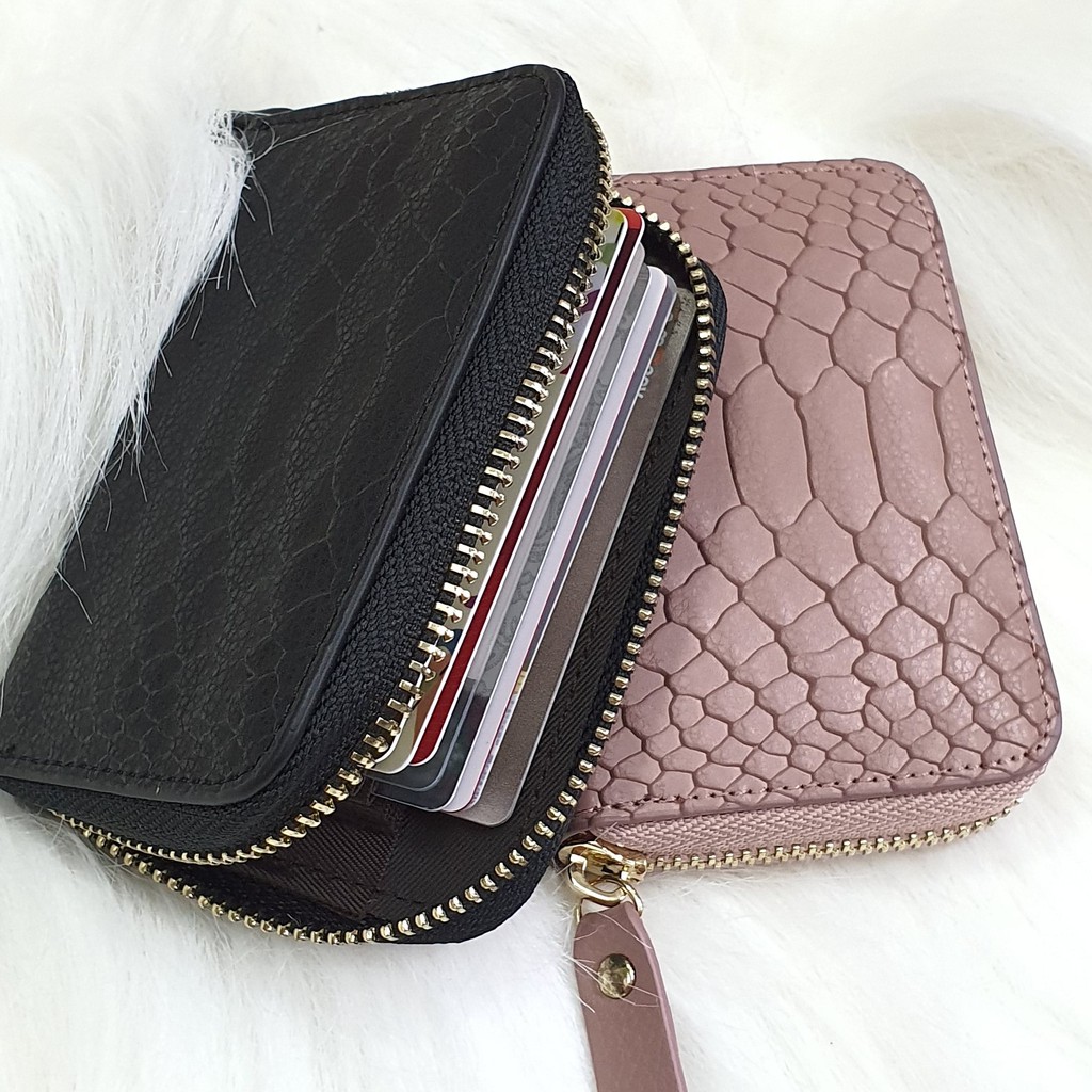 dompet kartu fashion card holder wallet PU leather delphi zipper dompet lipat dompet koin