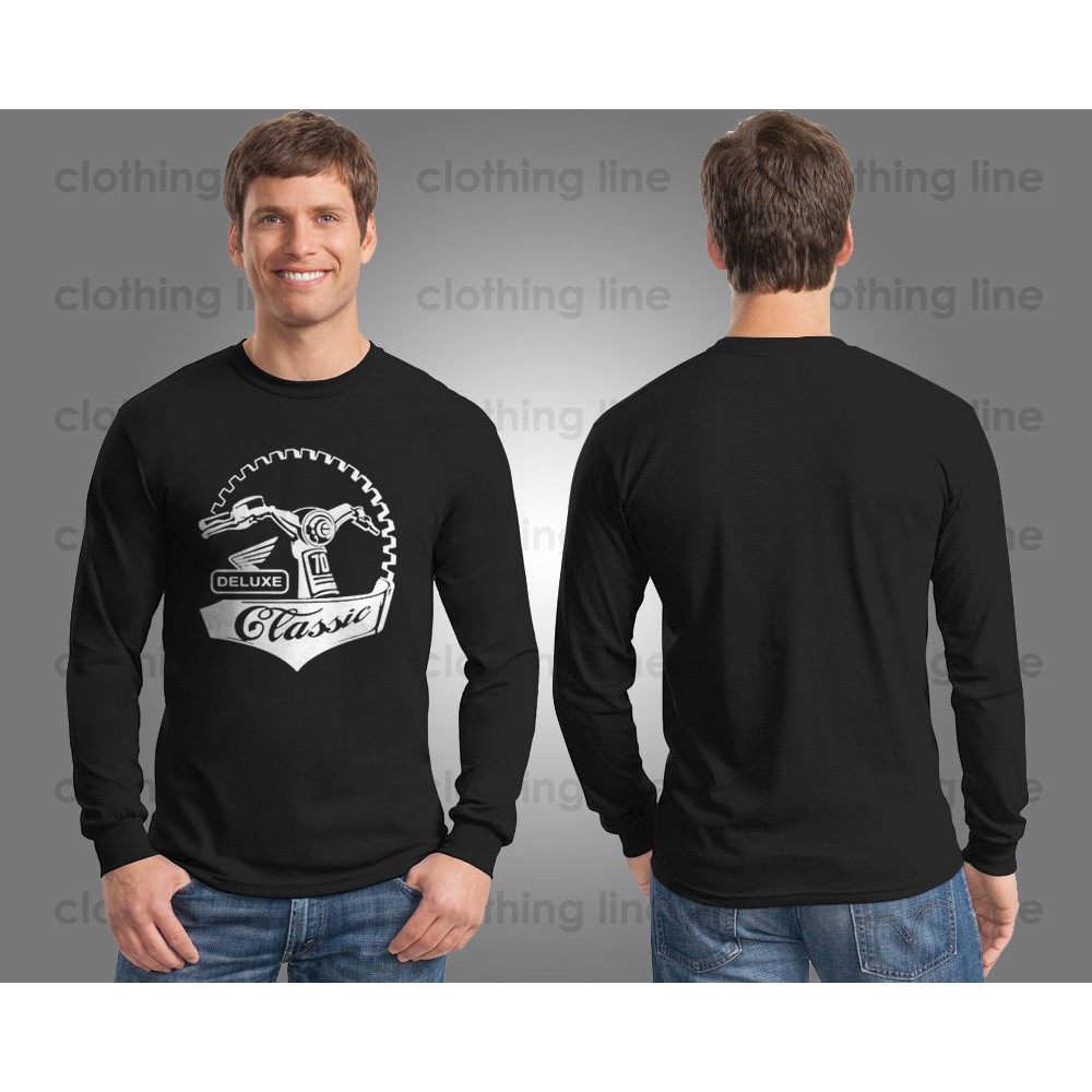 KAOS BAJU AKSESORIS MOTOR HONCA C70 CLASSIC LENGAN PANJANG