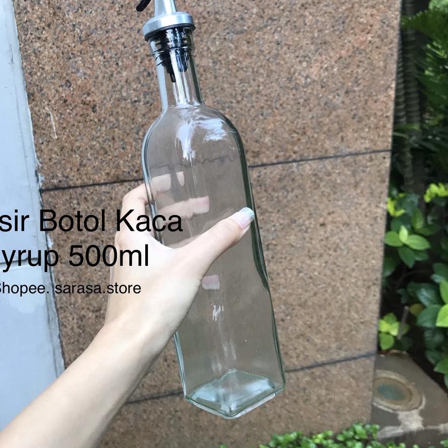 

MuRaH MeRiAh Botol Syrup Minyak Kaca 500 ml 1 Sirup Oil Wadah Bumbu Olive Perisa Minuman Bottle Glas