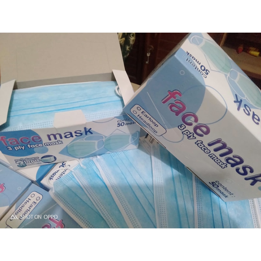 masker 3 ply earloop/masker 3 ply karet