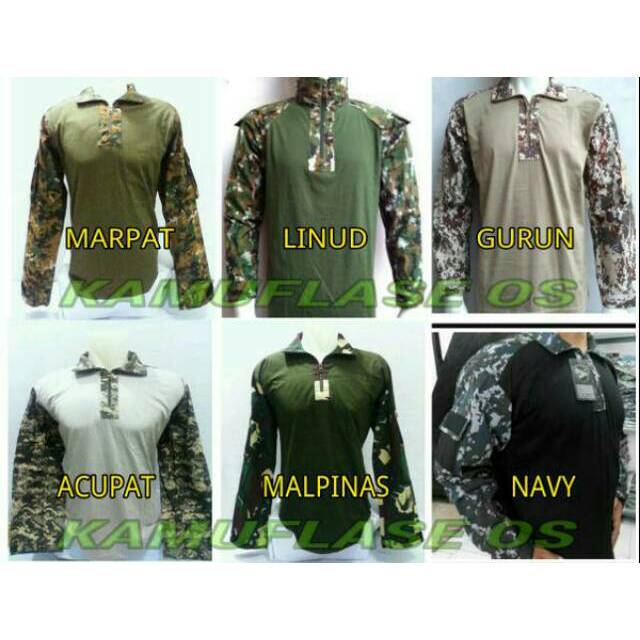 Kaos BDU loreng army lengan panjang/kaos bdu pria/kaos murah LORENG