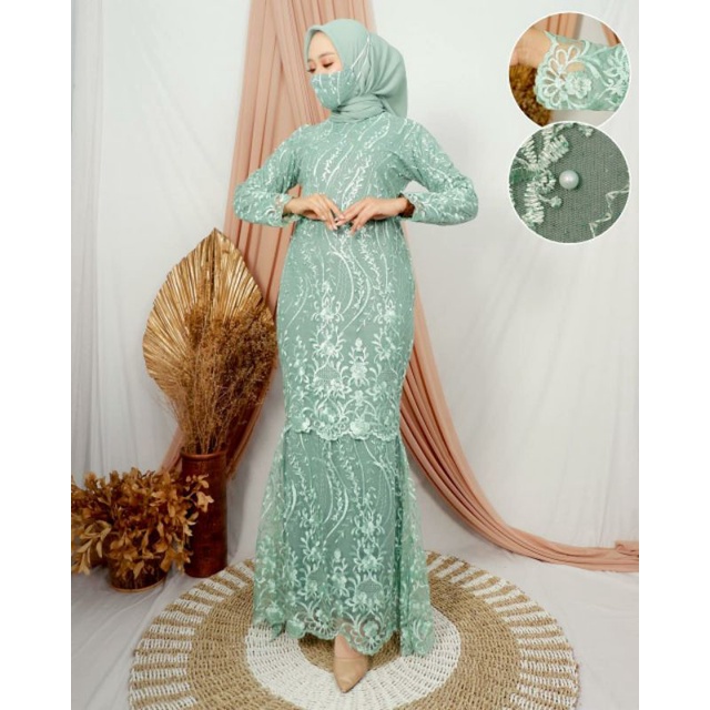 (realpict)dress duyung mermaid |gamis pesta mewah kondangan lamaran bridesmaid