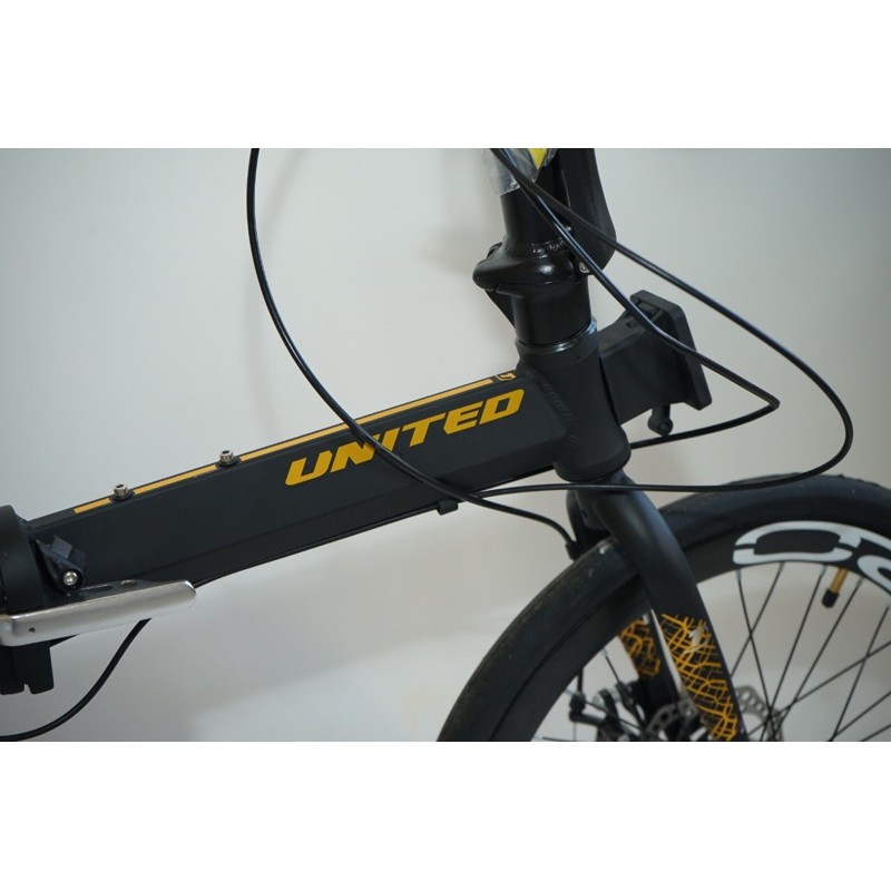 Sepeda Lipat United Nigma 10s Folding Bike Frame Alloy 10 Speed Double Discbrake Branded Bike New-3