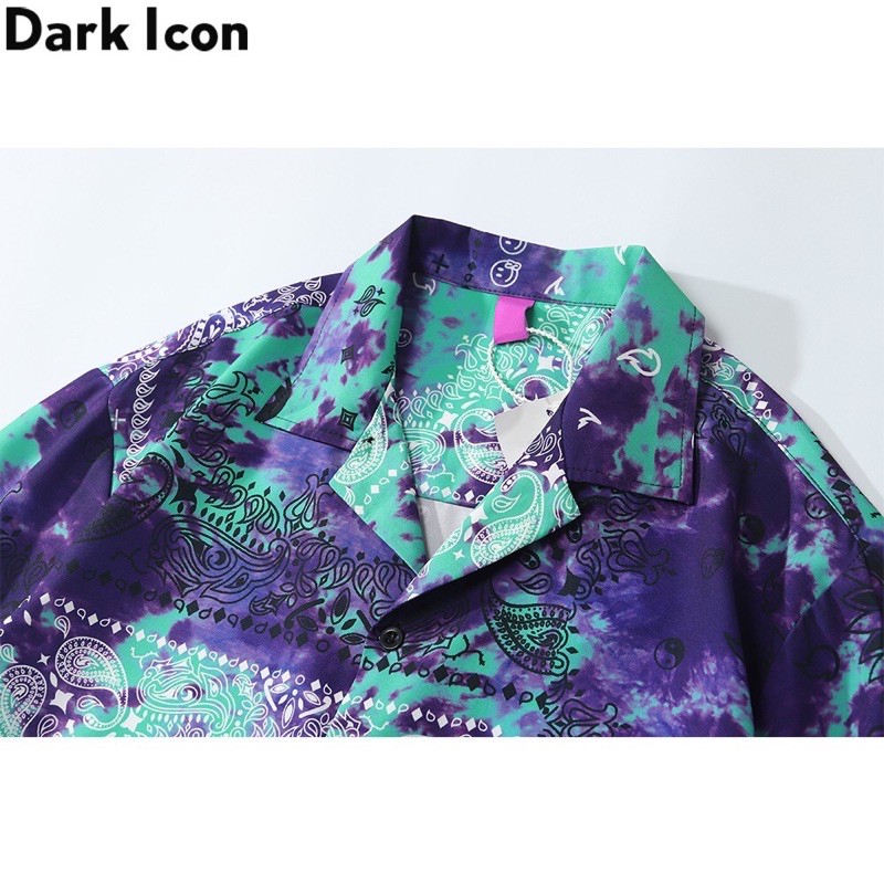 KEMEJA TYE DIE ABSTRAK IMPORT PRIA KOREA HAWAI AMERIKA ORIGINAL M-2XL HN87