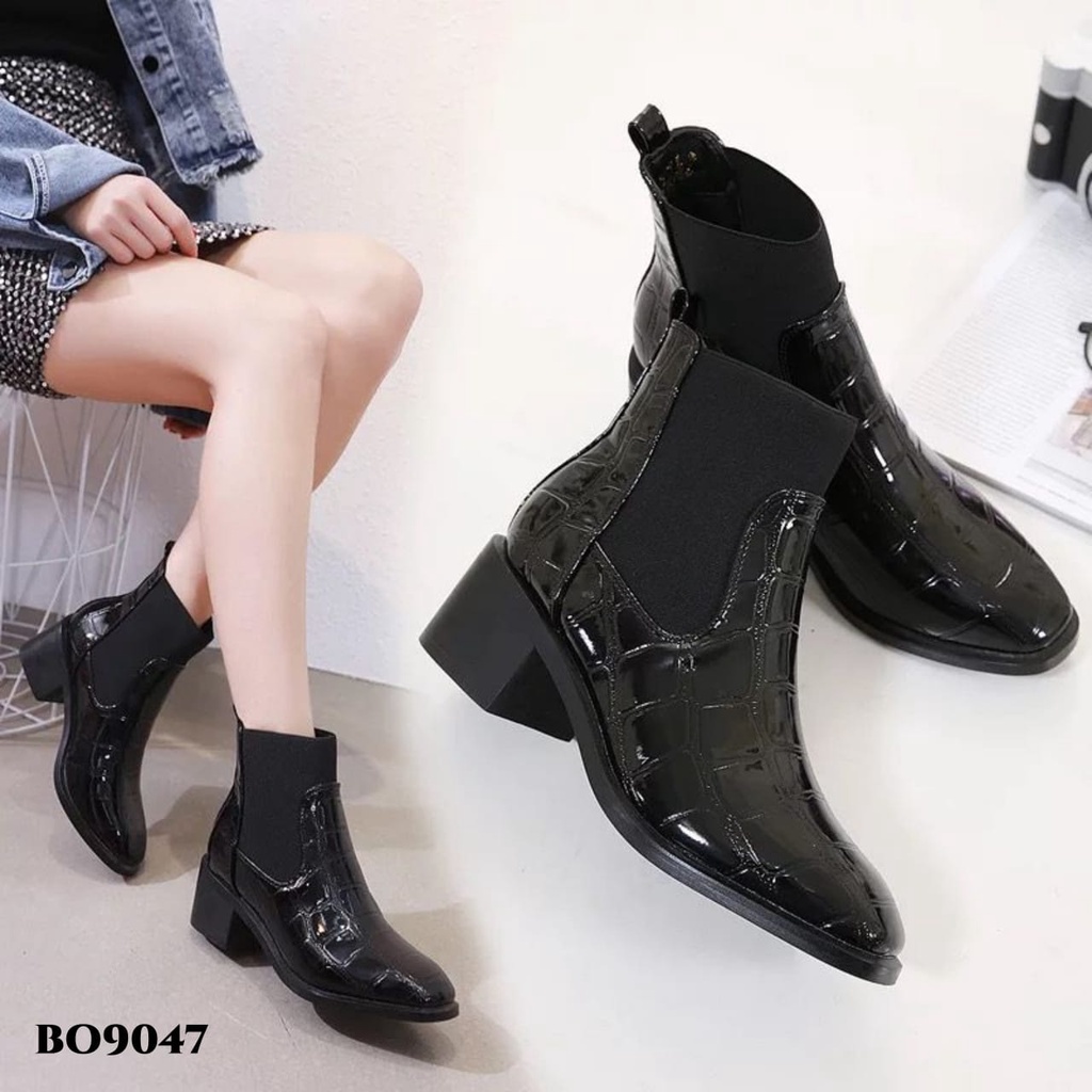 RESTOCK WYN SEPATU BOOTS FLAT KOREA BO9047