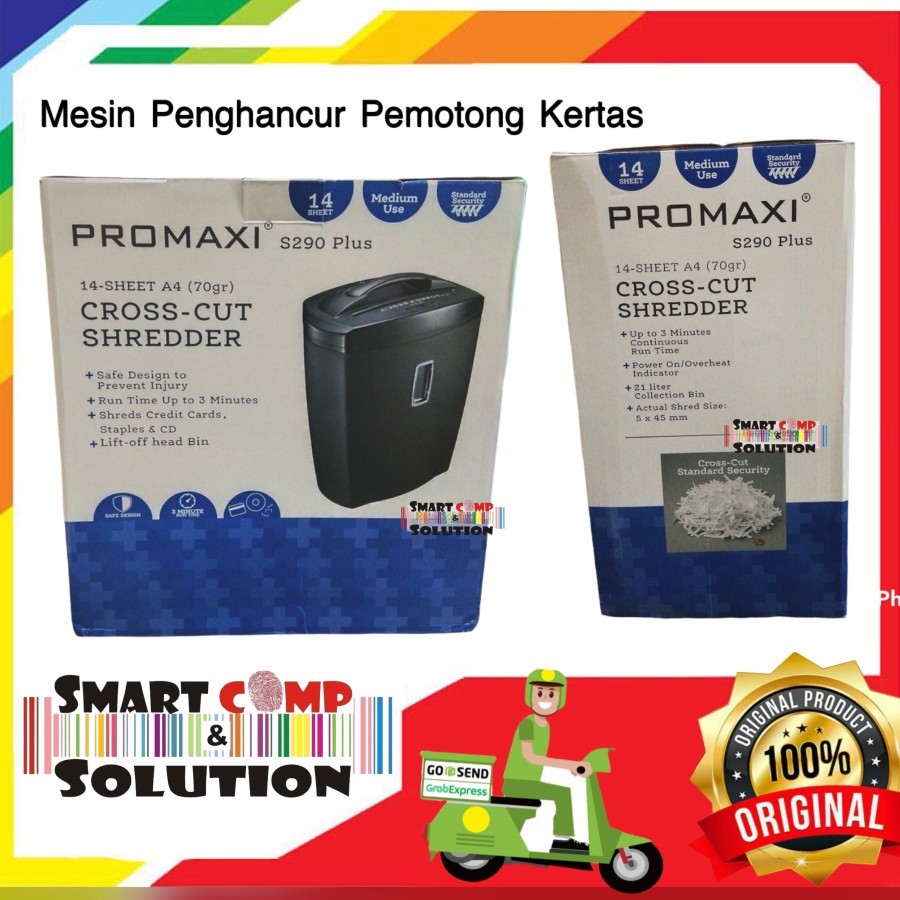 Paper Shredder Promaxi S290 (Mesin Penghancur Kertas)