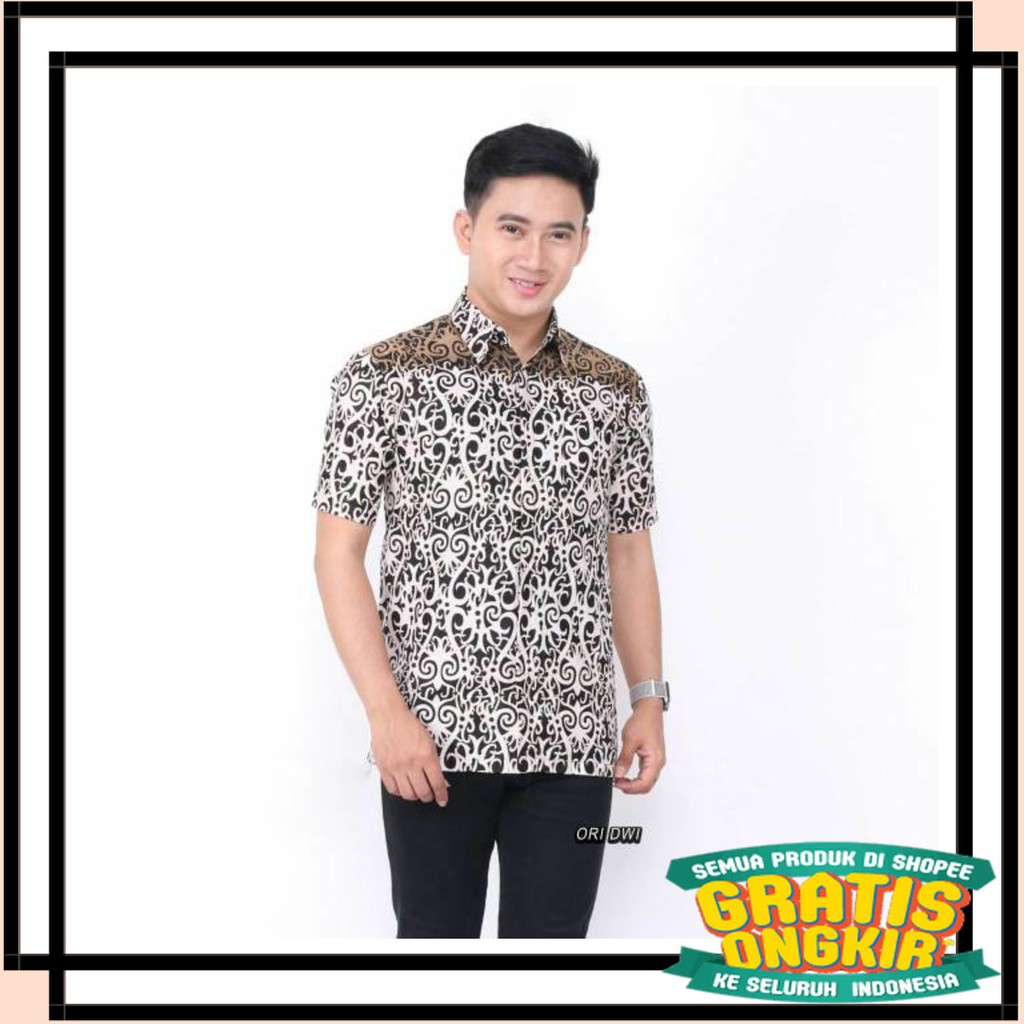 BATIK SEMARANG MURAH - TERBARU TERKINI / Kemeja hem batik pria asmat