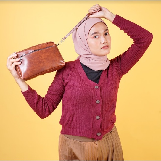 Tas Selempang Kulit Wanita Asli Tas Slempang Wanita Kulit Cewek DANELLA OL16 Sling Bag Wanita Fashion bahan Kulit PU SINTETIS PREMIUM