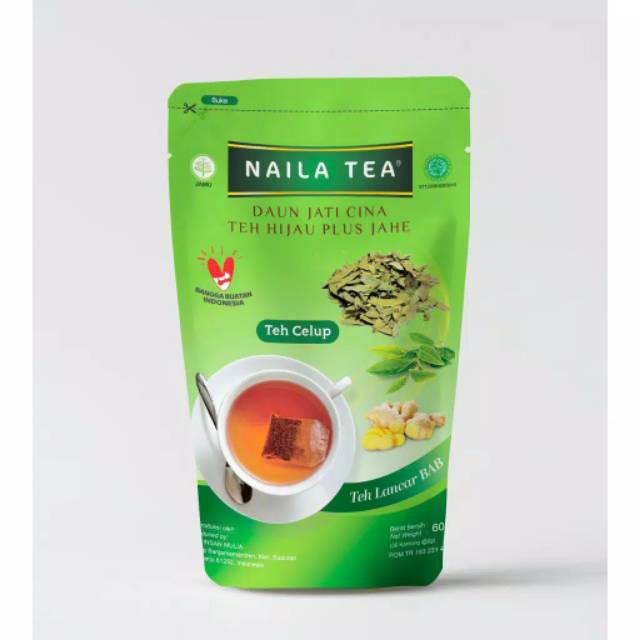 NAILA TEA DAUN JATI CINA PLUS JAHE / Teh Herbal Pelangsing Tubuh