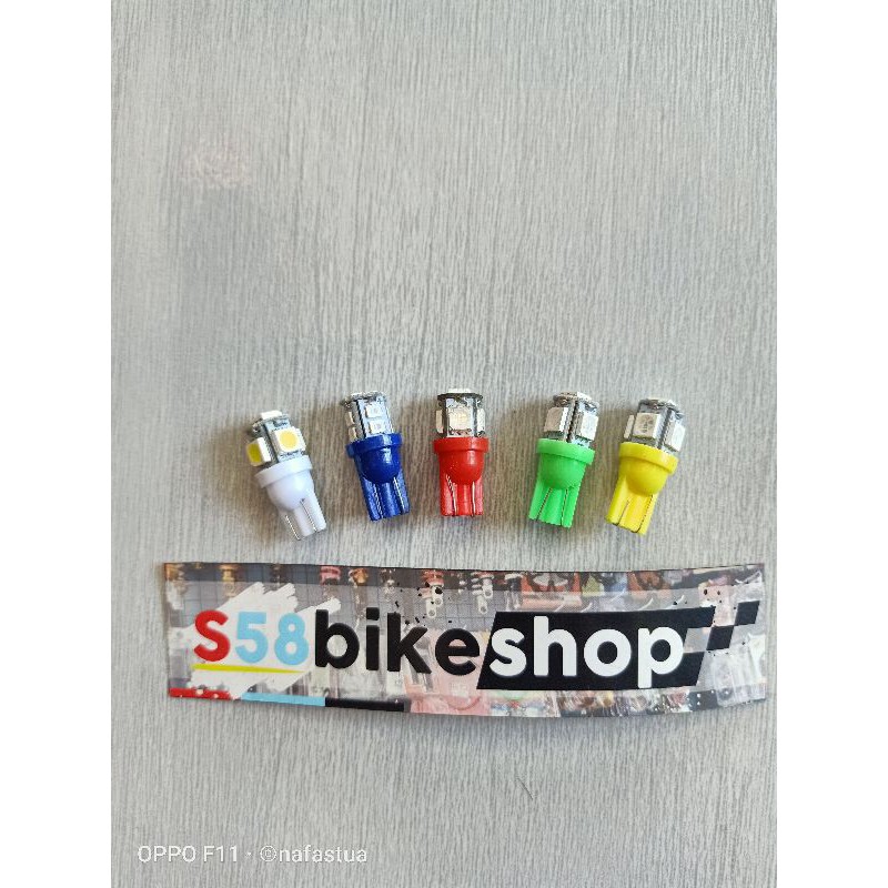 lampu LED 5titik T10 senja atau sein arus AC/DC 12volt