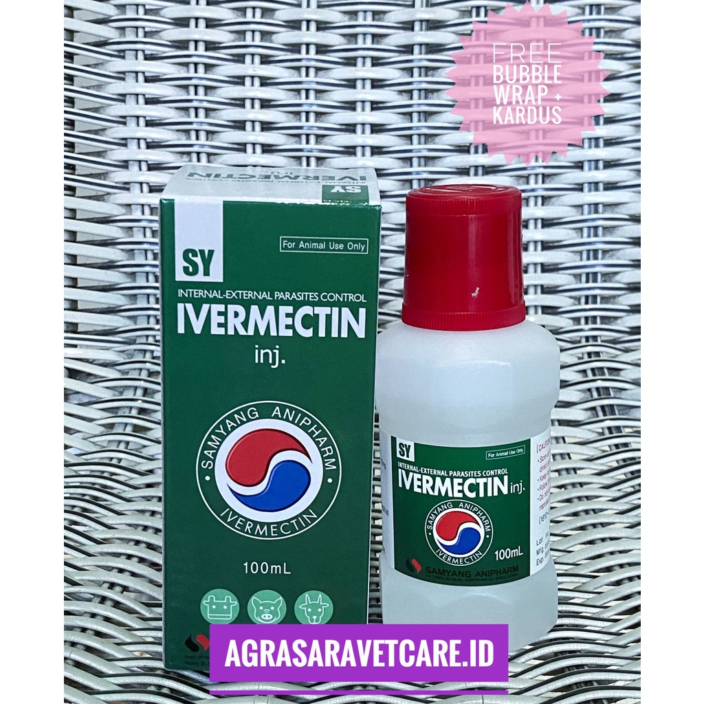 Ivermectin Inj 100 ml SAMYANG KOREA - Obat Kutu Gudik Dan Cacing ternak