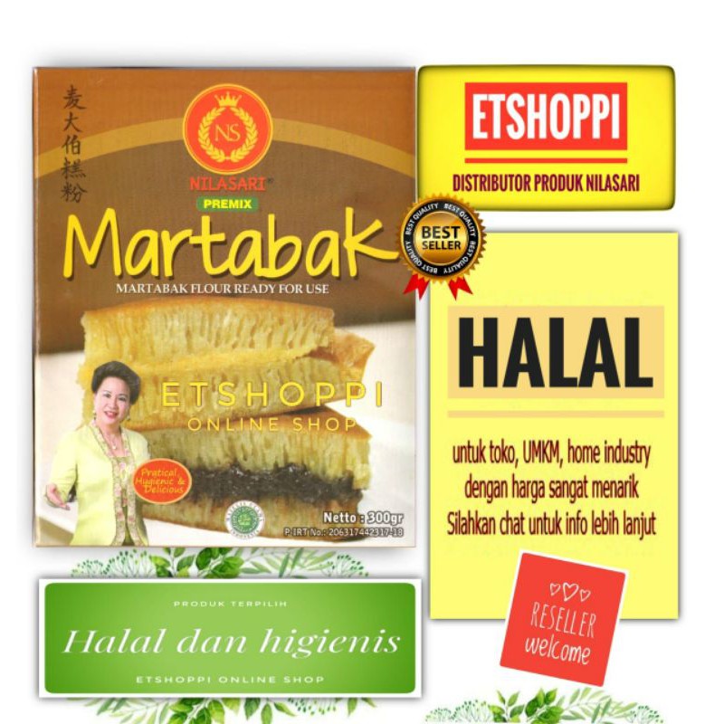 

SALE 4 PC/DUS Martabak Tepung Premix NILASARI 300 gr