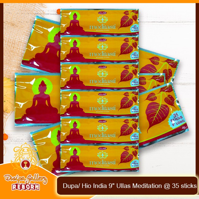 Dupa/ Hio India 9&quot; Ullas Meditation @ 35 sticks (6 pcs)