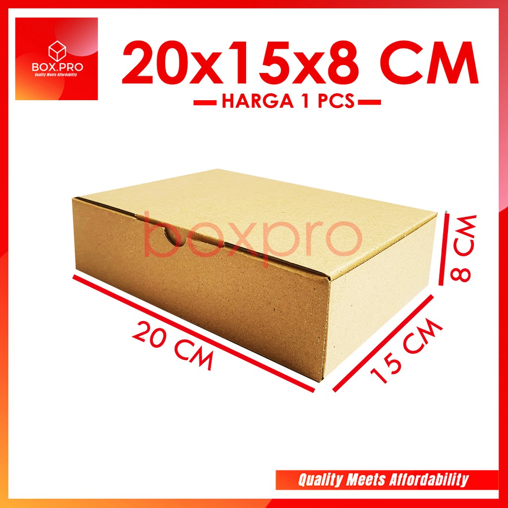 Kardus Dus 20x15x8 cm (ECER) Die Cut Box pizza Kotak Packing Aksesoris Baju Makanan Pizza Hijab Kue