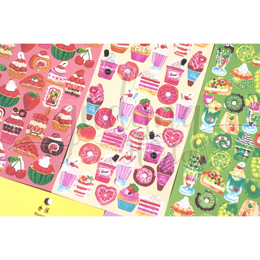 Stiker Sweet Dessert Sticker Motif Kue Unik DIY Scrapbook GH 303054