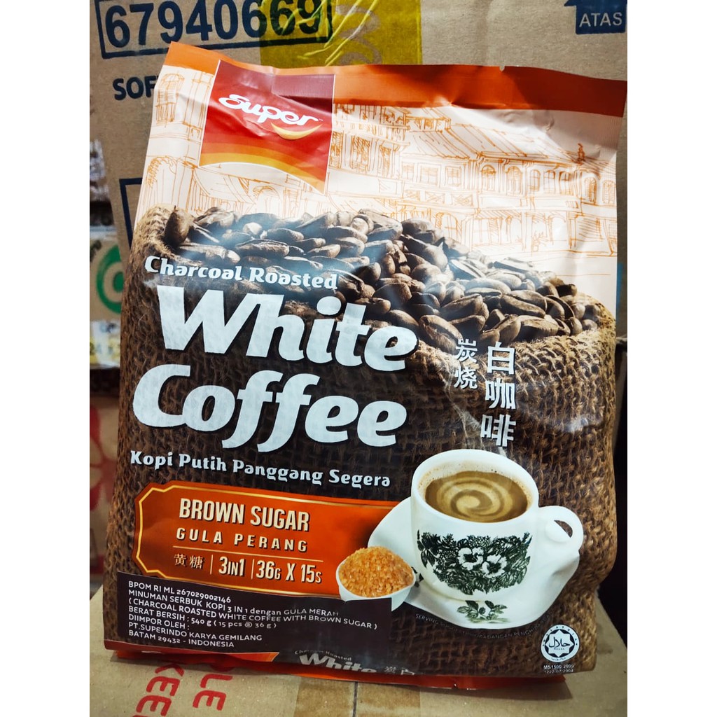 

Kopi Super Charcoal Roasted White Coffee Brown Sugar Gula Perang