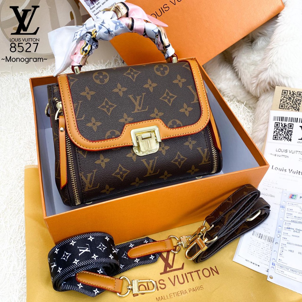 L'V Top Handle Sling Bag With Scarf L'V  #8527 #11