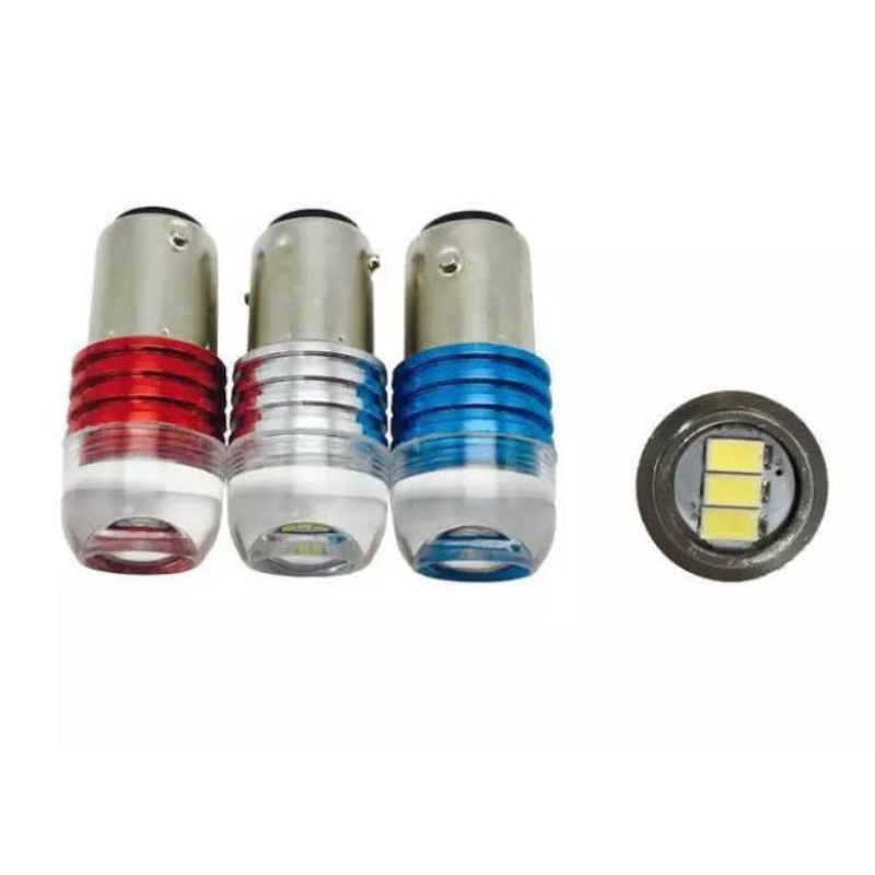 [L0037] Lampu bohlam stop bayonet kedip flash 3 mata led