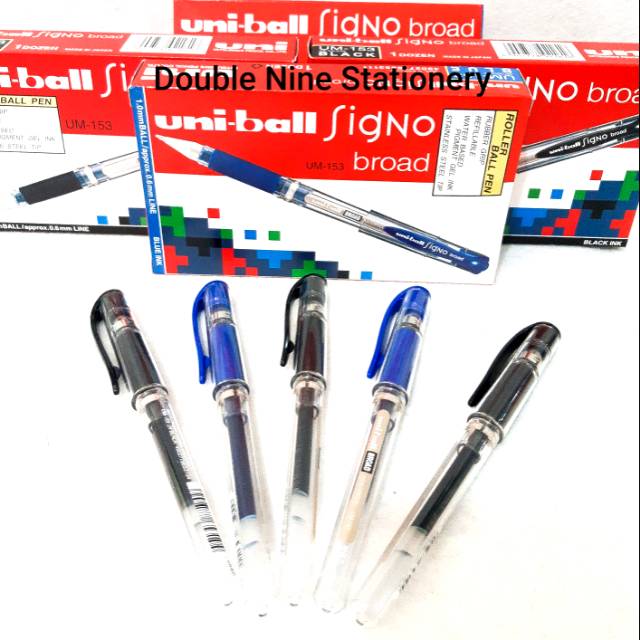 Pena Signo uniball 1.0 mm warna Hitam/Biru
