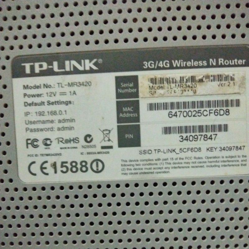 TP-LINK TL-MR3220 / 3420 WAN normal second