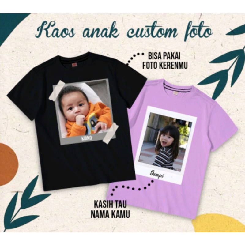 sablon kaos poto anak sendiri + nama anak umur 1-10 tahun