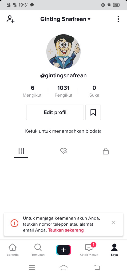 Jual Akun Tiktok 1000 2000 Folowers Permanen
