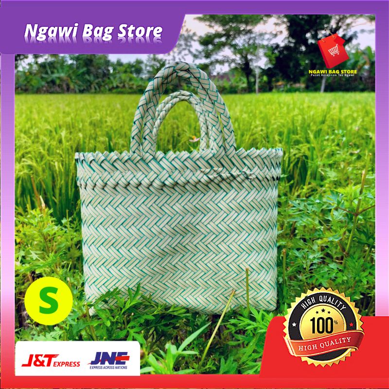 Jual Tas Anyaman Plastik Tas Keranjang Belanja Ke Pasar Tas Anyaman Plastik Size Kecil 3479