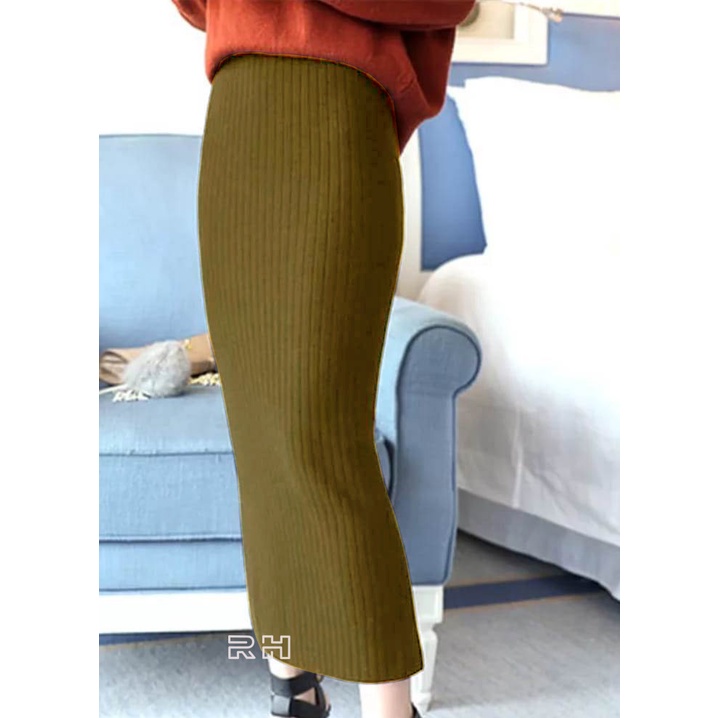 ROK SPAN RAJUT PANJANG SALUR RH RAJUTAN