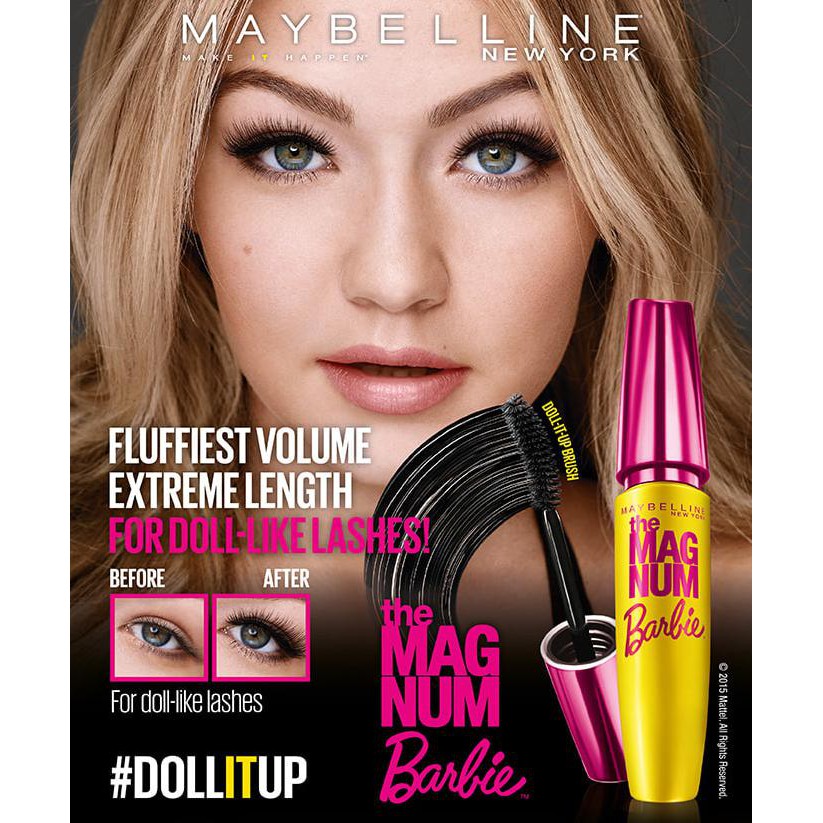DIJAMIN ORI ORIGINAL! Maskara Maybelline Magnum Barbie Mascara Maybeline Terbaru