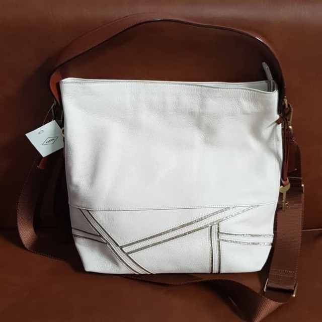 Tas FOSSIL Maya Hobo Vanilla New Original