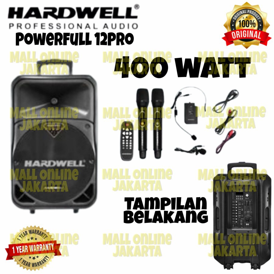 Speaker Aktif Hardwell Powerfull 12 Pro portable 12 inch Original