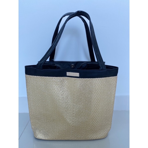 Versace Parfums Gold Tote Bag