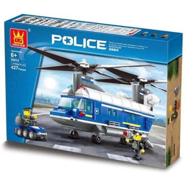 Lego Block Pesawat Helikopter Cargo Besar