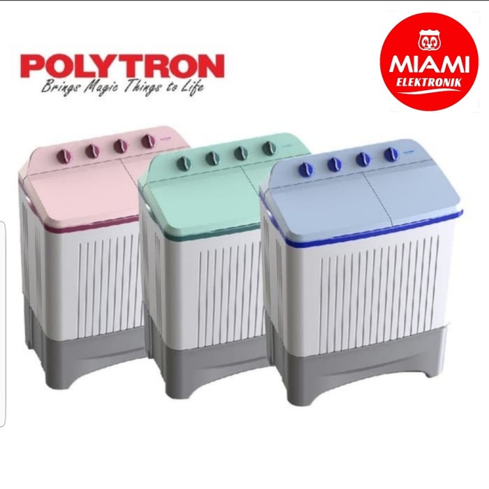 Mesin Cuci Polytron 2 Tabung PWM8366 Hijab Series / Twin Tub Polytron 8kg PWM8366H