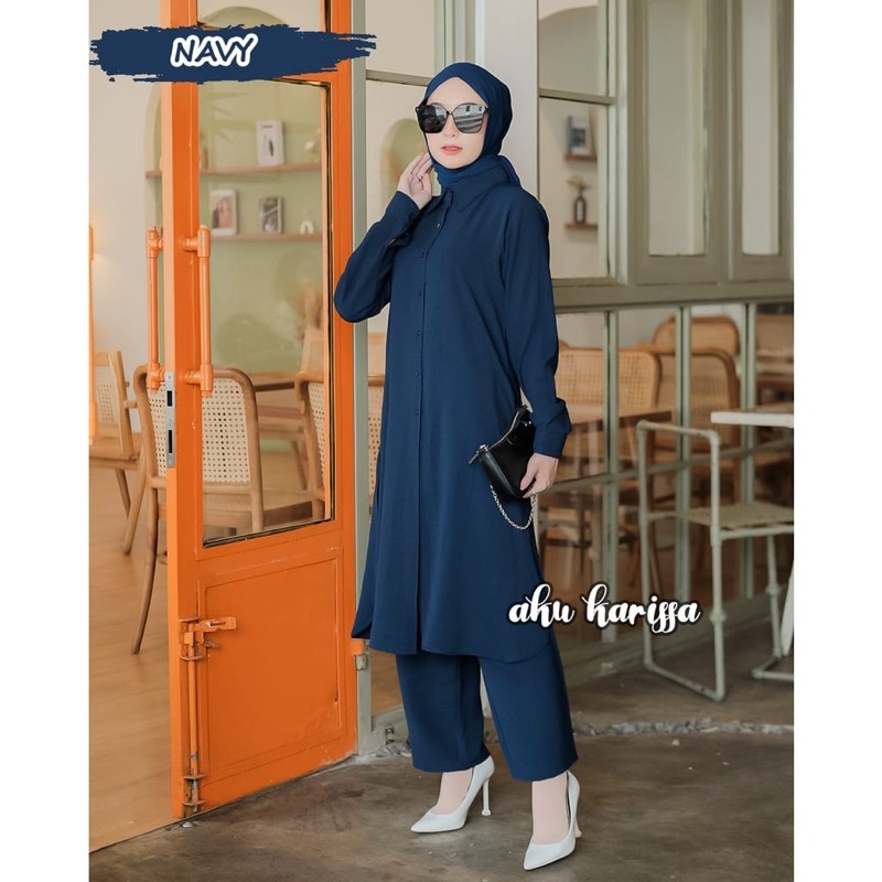 (MSB) ONE SET HARISSA DAILY TUNIK BUSUI SET RAYON UNIQLO