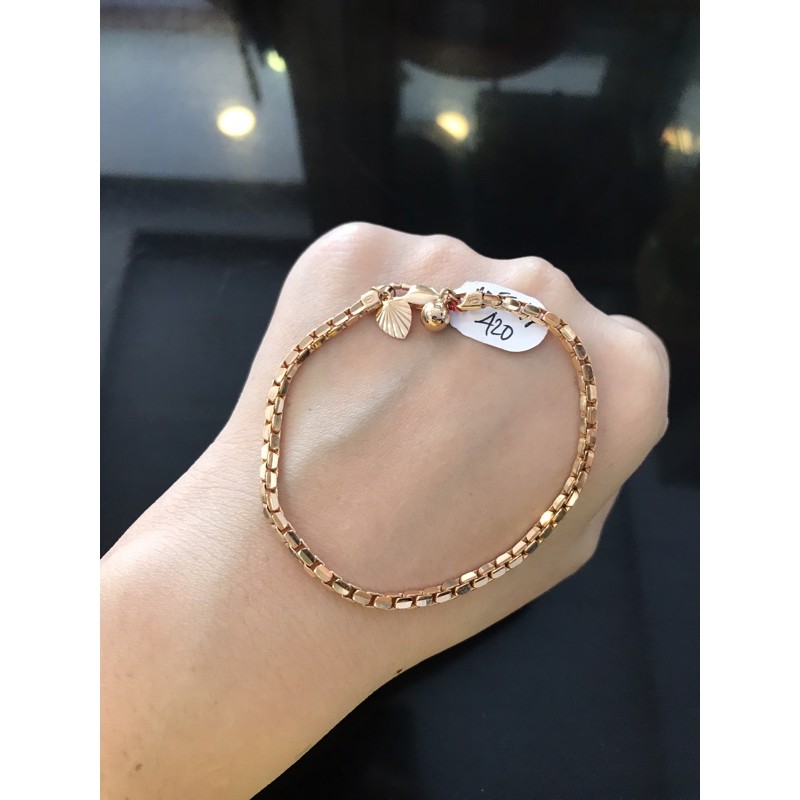 Gelang tangan italy santa emas asli kadar 420