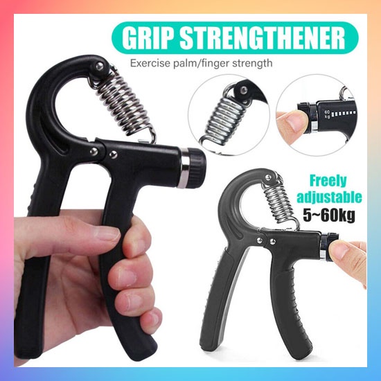 HAND GRIP / HANDGRIP ADJUSTABLE 5-60 KG ALAT LATIHAN OTOT / PENGUAT TANGAN