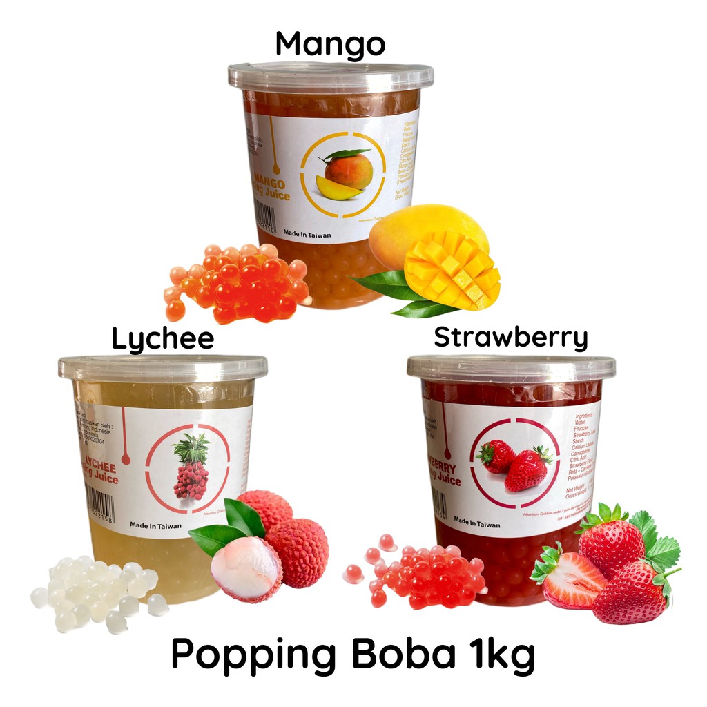 

Popping Boba Strawberry Lychee Mango 1kg