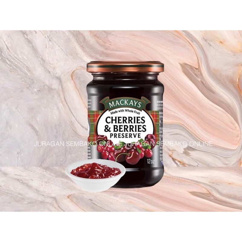 (JSO) Mackays Cherries &amp; Berries Jam 340gr / Selai Cherrie &amp; Berrie ORIGINAL