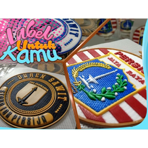 PRODUSEN LABEL KARET CUSTOM BUAT JERSEY DESAIN SENDIRI BISA LOGO UMUM ATAU LOGO KHUSUS KLUB OLAH RAG