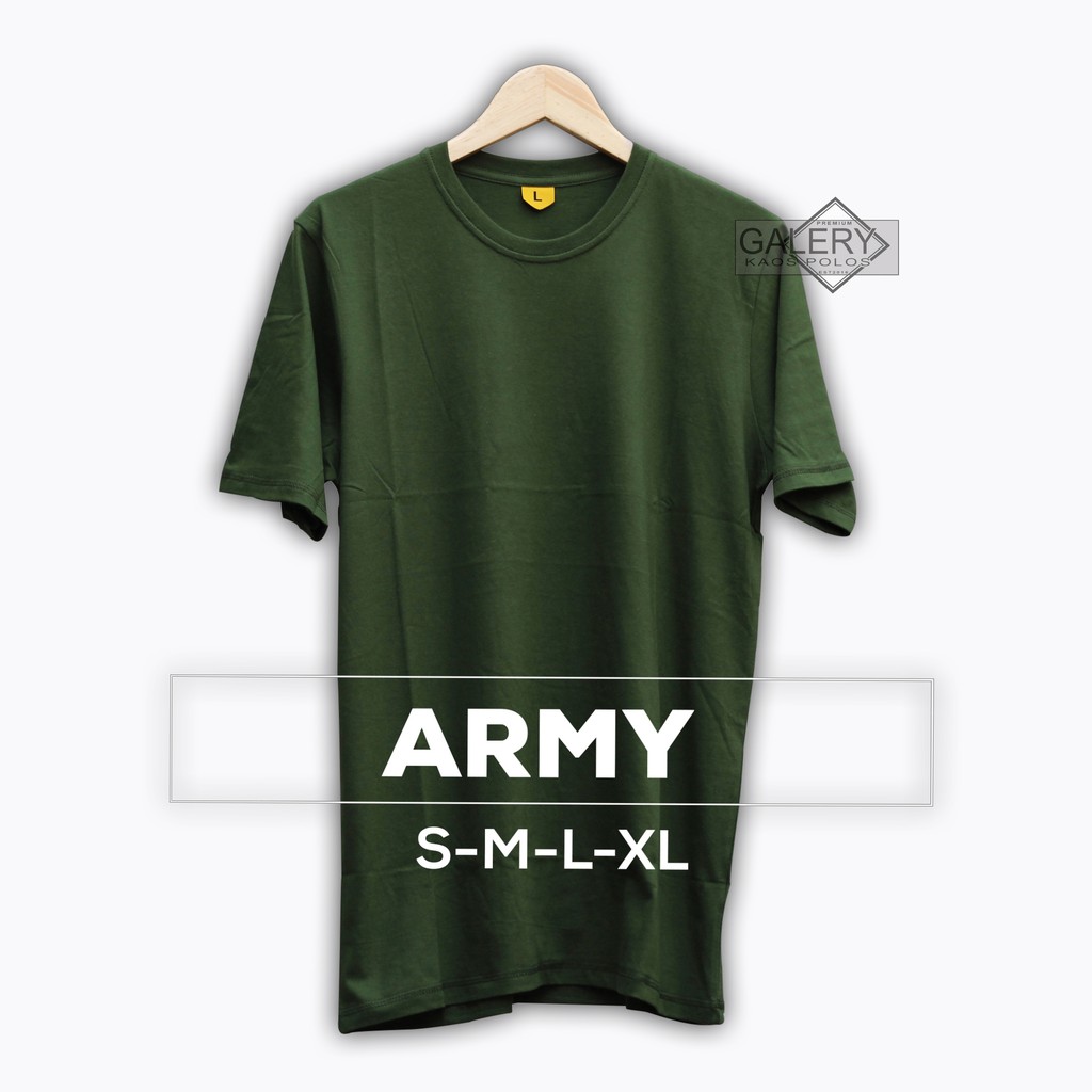 Eco Soft Kaos  Polos  Aneka Warna Army Solid Pendek Cotton 