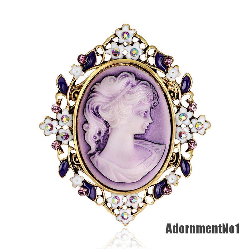 (Adornmentno1) Bros Pin Wanita Desain Cameo Victoria Hias Kristal Untuk Pesta Nikah