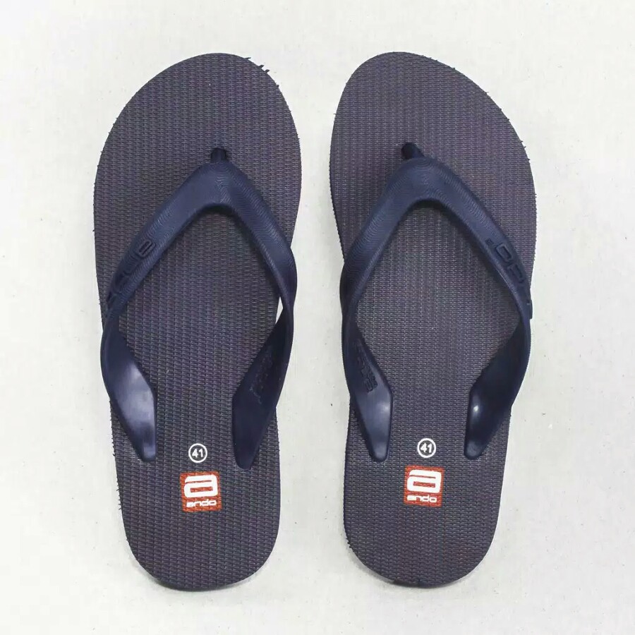 Ando Hawaii Sandal Jepit Pria 10 Warna Sendal Ando Original-NAVY