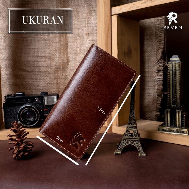 REVEN LEATHER - Dompet Kulit 15 slot card Apollo Long Wallet