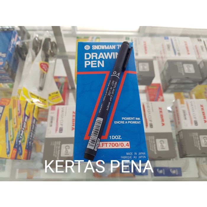 

Pendrawing- Drawing Pen Ft-700 0.4 Hitam / Black / Snowman -Drawing-Pen.