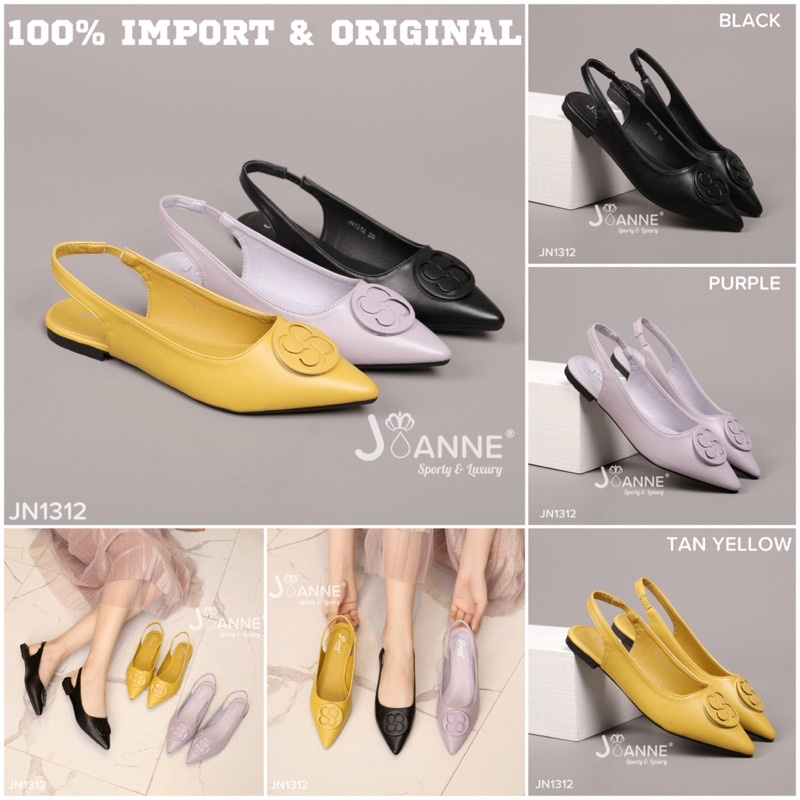 RESTOCK! [ORIGINAL] JOANNE Slingback Flat Shoes Sepatu Wanita #JN1312