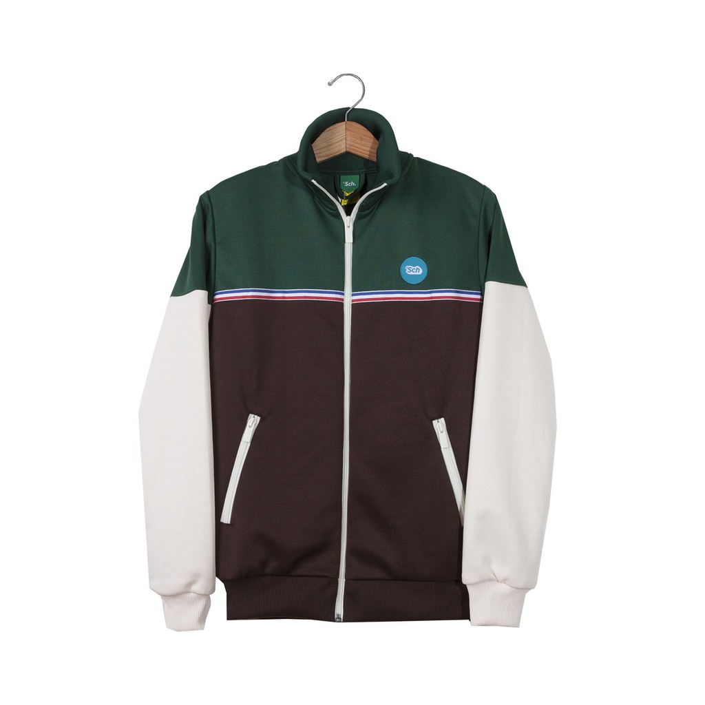 Sch Jacket SDT 79 DARK GREEN-DARK BROWN-OFF WHITE