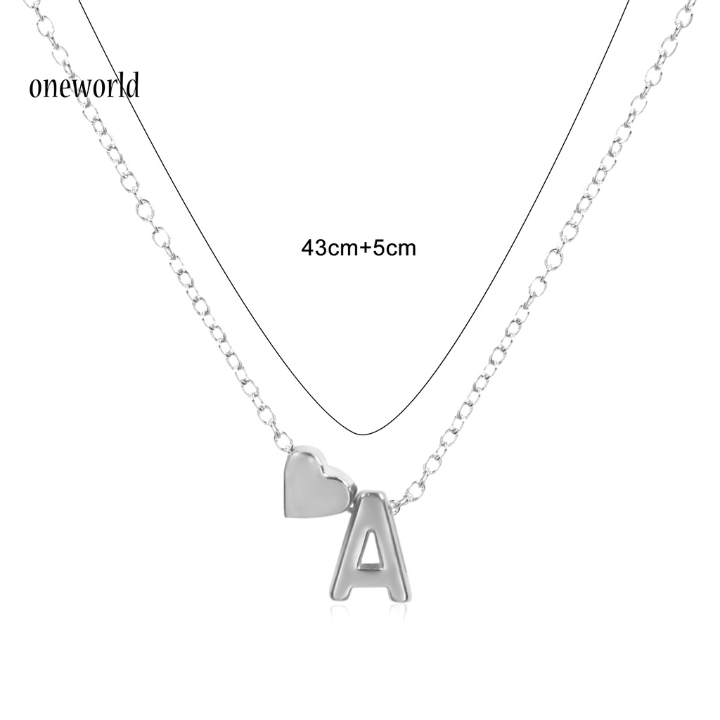 |Onwo Dress Mini Lengan Pendek Untuk Wanita| Kalung Liontin Bentuk Huruf Bahan Alloy Stainless Untuk Unisex